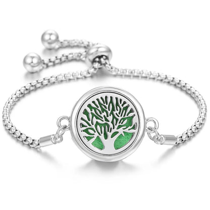 Lucky Tree Aromatherapy Oil Stainless Steel Alloy Bracelet