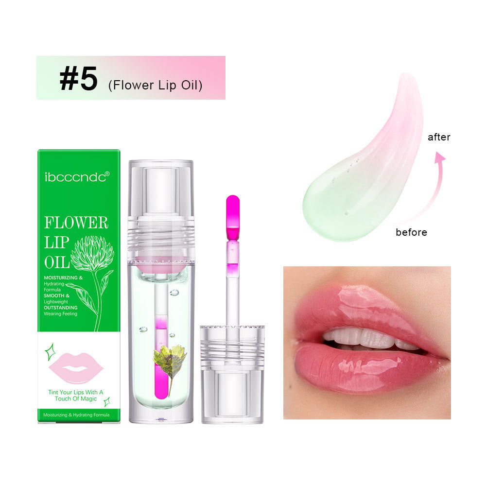 Flower Color Changing Lip Oil Moisturizing Jelly Lipgloss