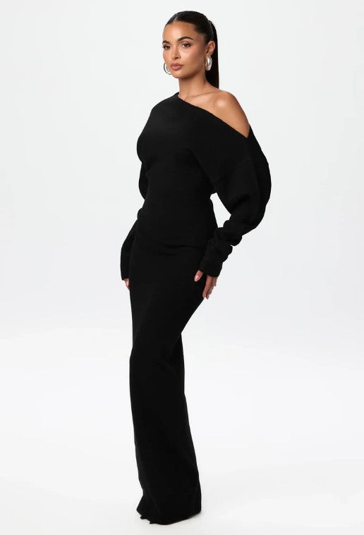 Ins Slim Long Sleeve Knitted Dress Evening Party