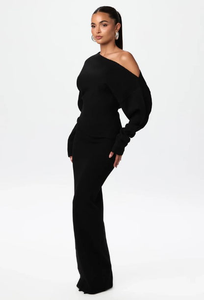 Ins Slim Long Sleeve Knitted Dress Evening Party