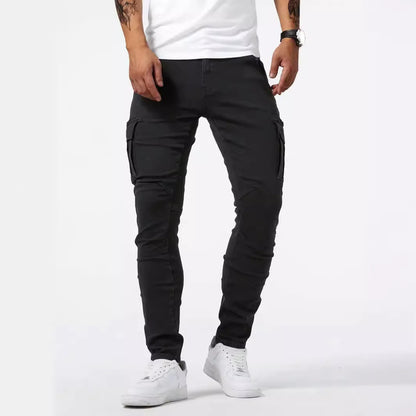 Man's Casual Cargo Pants Stylish Tide Brand Stretch Pants