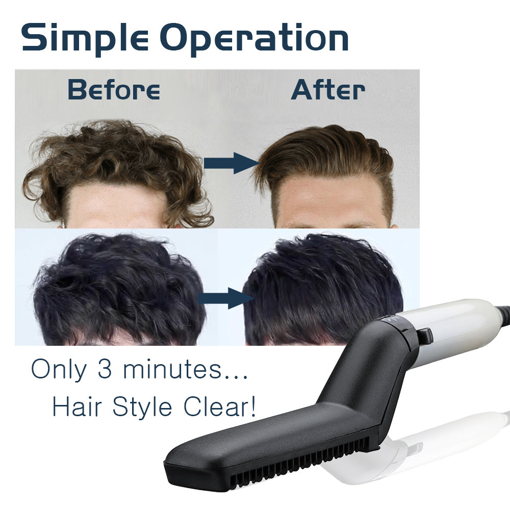Electric Hair Straightener Brush Men Quick Beard Straightener
