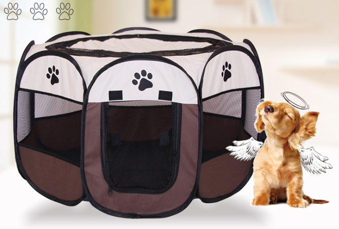 Fast folding octagonal pet fence, 600D Oxford cloth