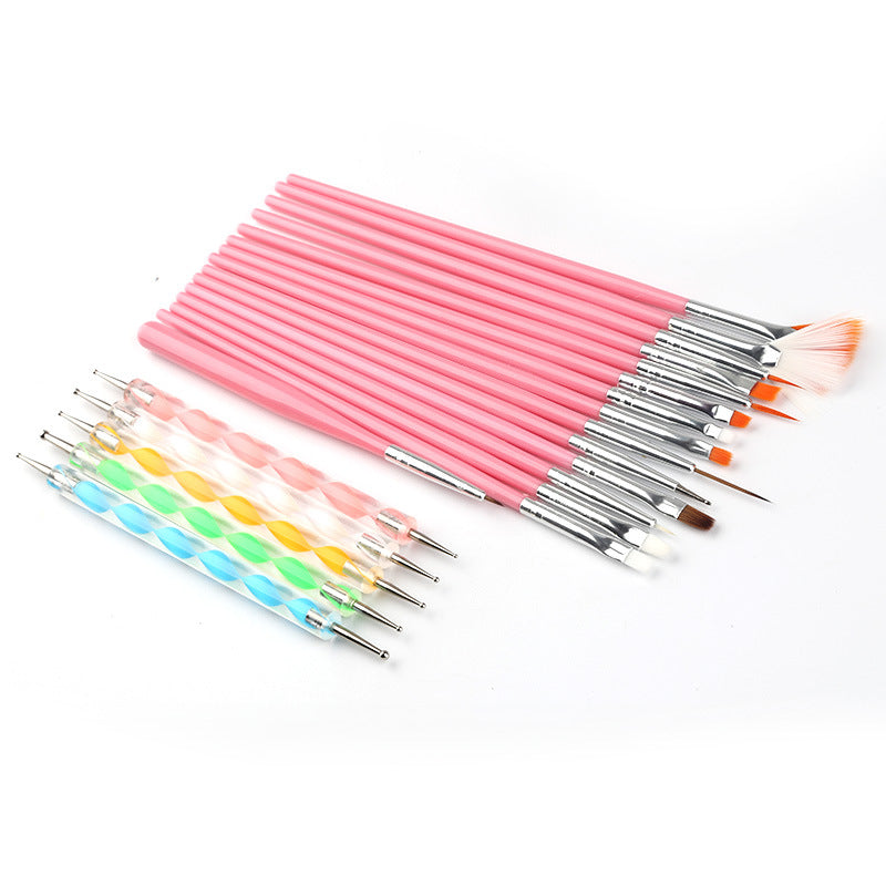 Nail Brush 20 Sets Of Color Painting Light Therapy Point Drill Pen
