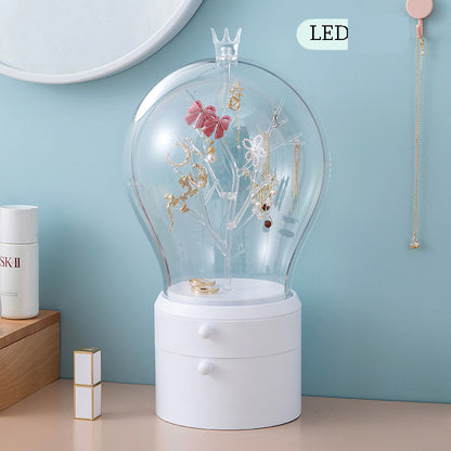 LED Light Jewelry Storage Box Makeup Organizer