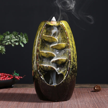 Multi-layers Ceramic Back flow Incense Burner