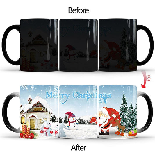 Merry Christmas Magic Mug Temperature Color Changing Mugs