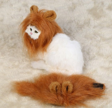 Funny Pet Hat For Small Dogs Cats Hat Emulation Lion Hair