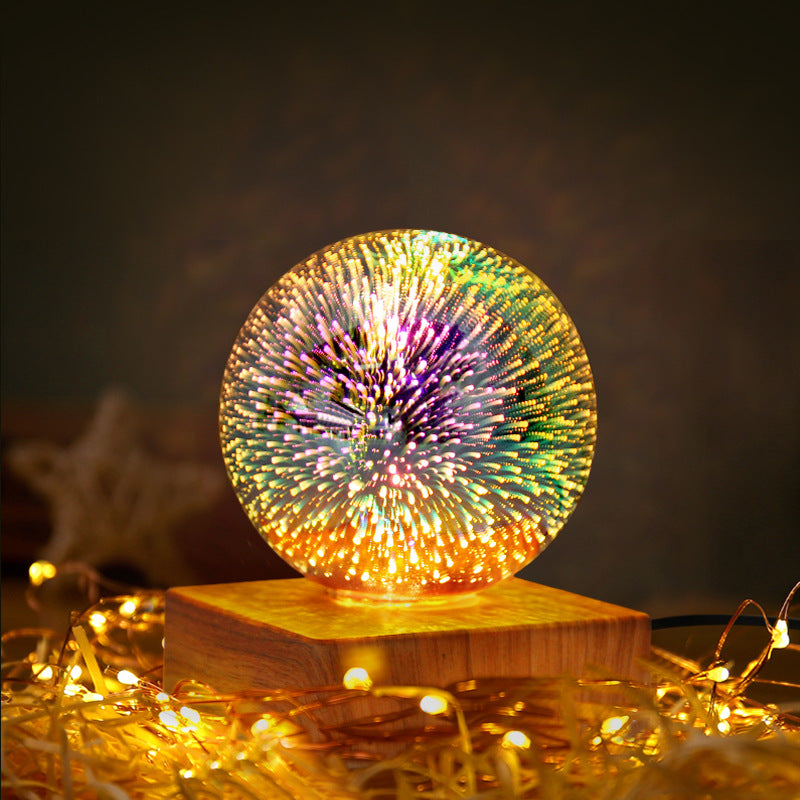 USB 3D Firework Crystal  Plug In Romantic Star LED Night Light Decorations