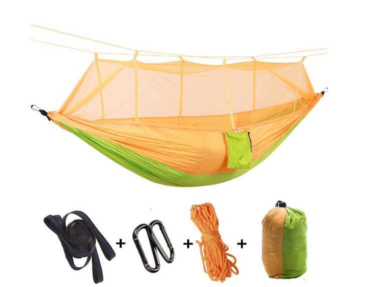 Outdoor Parachute Cloth Hammock Couble with Mosquito Net