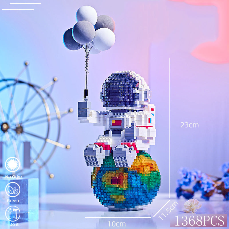 Mini Micro Rocket Building Blocks Space Moon Satellite