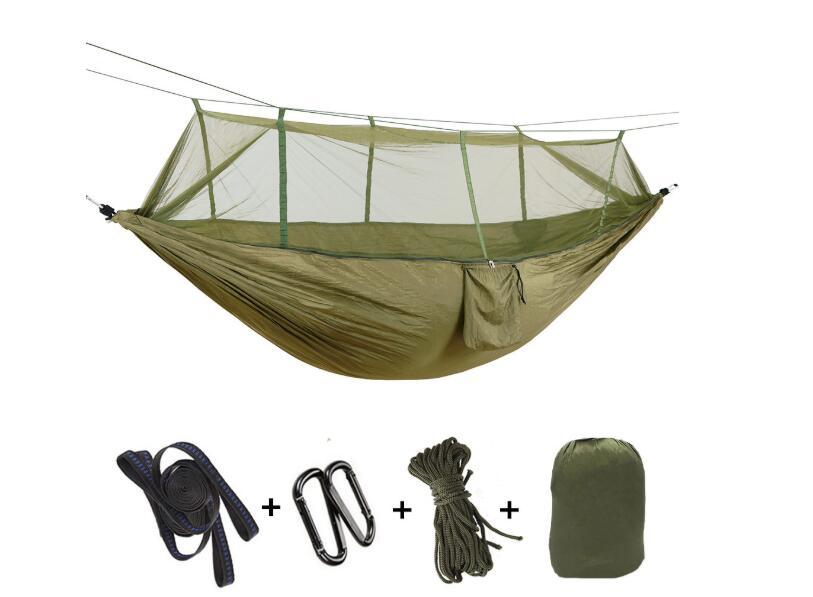 Outdoor Parachute Cloth Hammock Couble with Mosquito Net