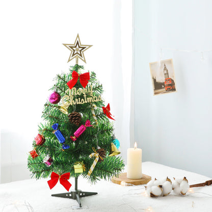 Mini Christmas Tree With Lights Small Accessories Bow Bells Decorations