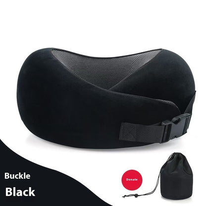 Soft Memory Foam Travel Neck Pillow U Shape Adjustable Support
