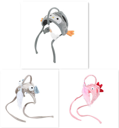 New Head Wearing Feather Funny Cat Stick