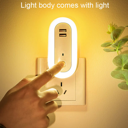USB Remote Control Wall Lamp Timing Dimming Night Light