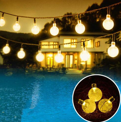 Crystal solar power of the led lamp string lights christmas lights