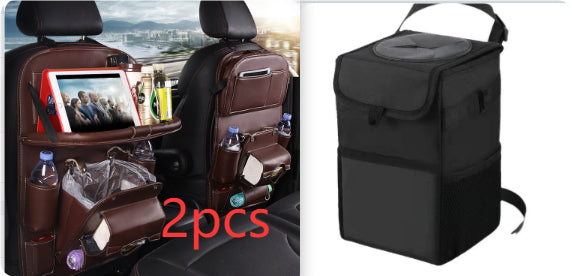 PU Leather Car Storage Bag Multifunction Seat Back Hanging Bag