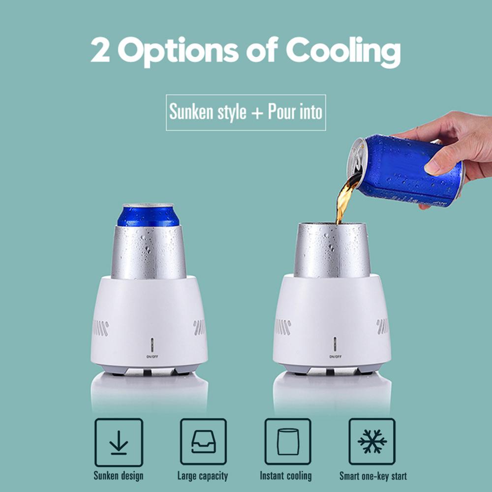 Portable Fast Cooling Cup Electronic Refrigeration Cooler for Beer