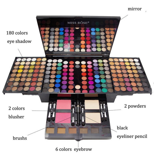 180 Colors Eyes Shadow Blush Set Makeup