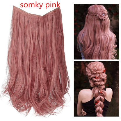 Female fish line wavy short curly hair wig 40/45cm