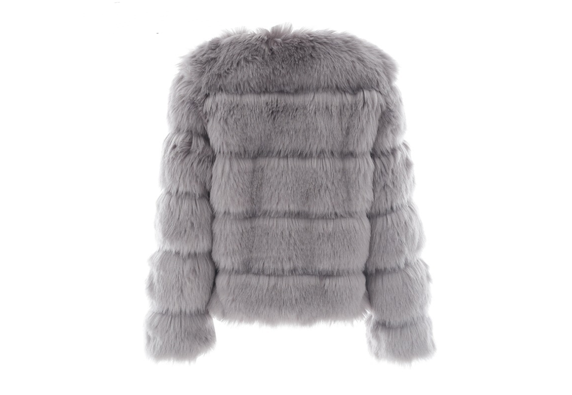 New faux furry slim mink jacket short faux fur fur coat female