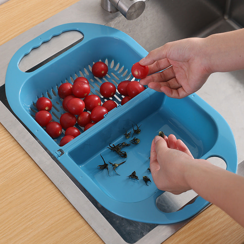 Folding Drain Basket Leaking Fruit Box Vegetable Container