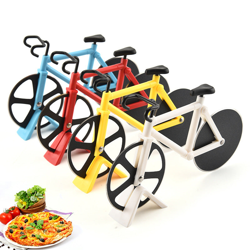 Pizza Cutter Stainless Steel Bicycle Shape Wheel Bike Roller Pizza Chopper