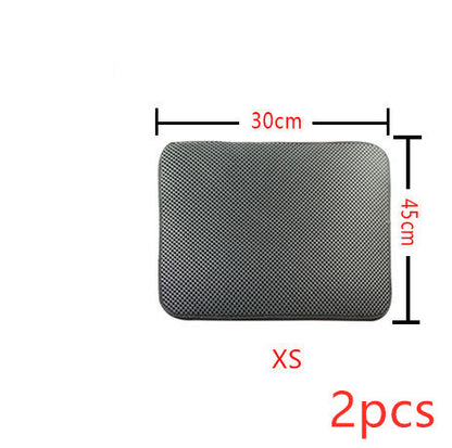 Double Layer Litter Cat Bed Pads Pet Cat Litter Mat Trapping Pets