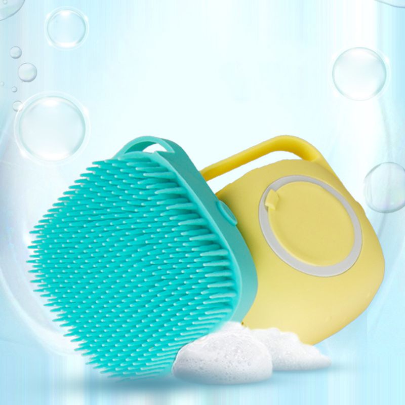 Soft Silicone Bristles Cat Dog Bath Brush Comb Scrubber