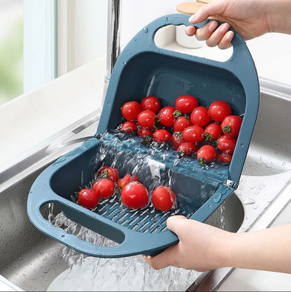 Folding Drain Basket Leaking Fruit Box Vegetable Container