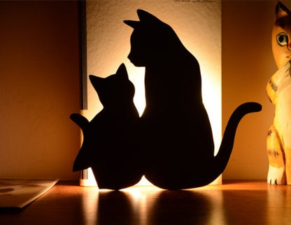 LED Animal Dog Cat Shape Night Light Sensor