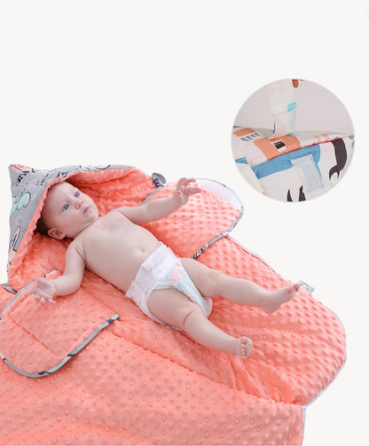 Newborn Baby Blanket Warm Fleece Stroller Cover Quilt