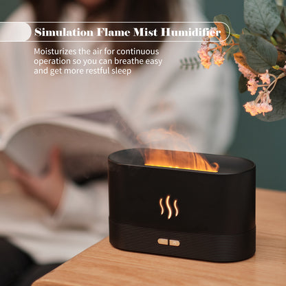 Aroma Diffuser With Flame Light Mist Humidifier Diffuser