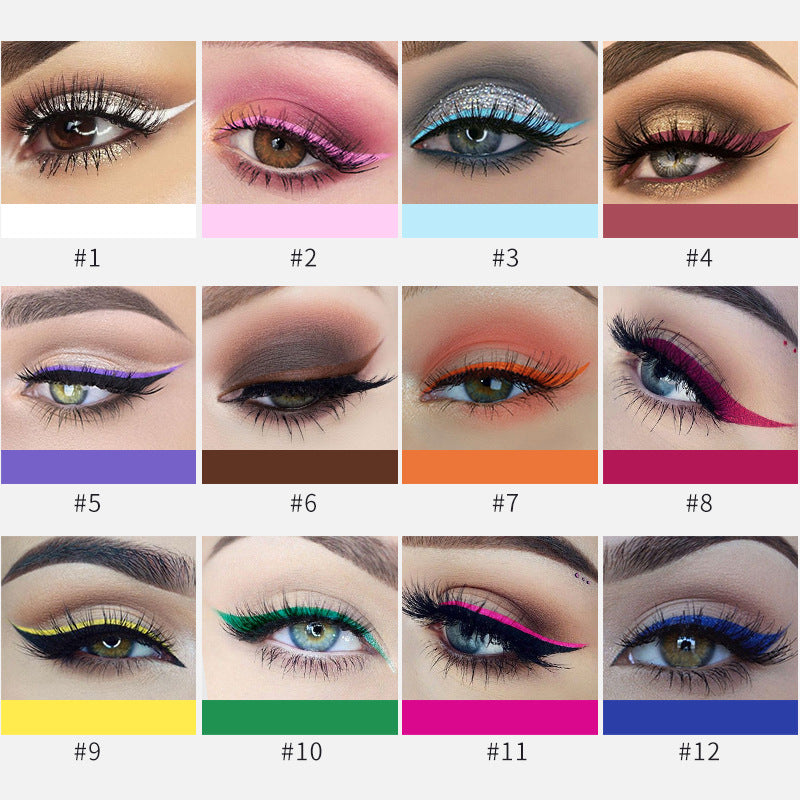 12-color matte eyeliner