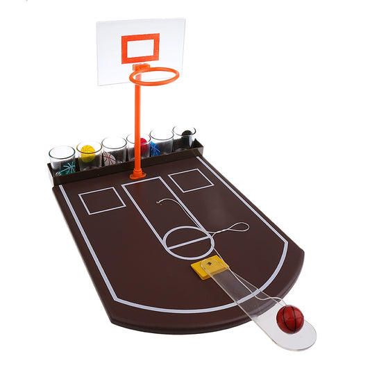 Mini Glass Basketball Table Drinking Game For Family Party Fun