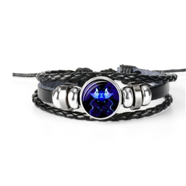 12 Zodiac Constellation Bracelet Luminous Braided Design