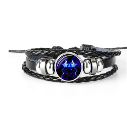 12 Zodiac Constellation Bracelet Luminous Braided Design