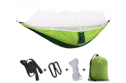 Outdoor Parachute Cloth Hammock Couble with Mosquito Net