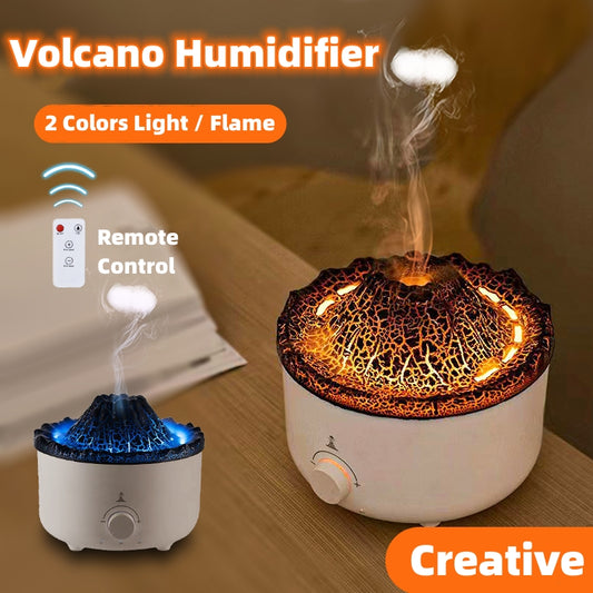 New Small Simulated Flame Volcano Humidifier Flame Humidifier Volcano