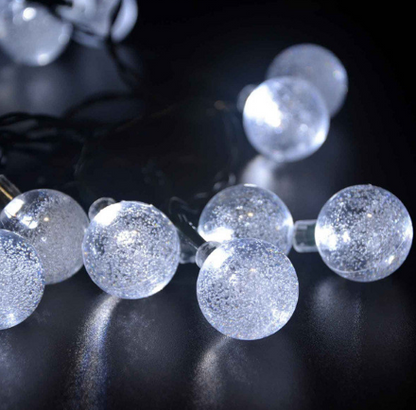 Crystal solar power of the led lamp string lights christmas lights