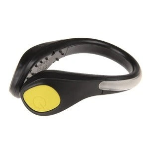 Flashing shoe clips outdoor warning lights