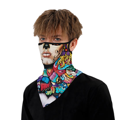 Halloween clown print triangle scarf
