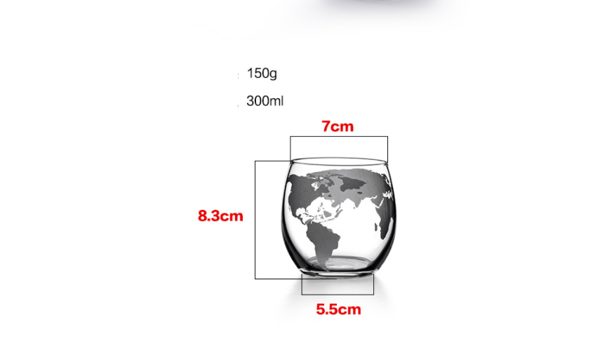 Rotating Earth-shaped Glass Wine Container