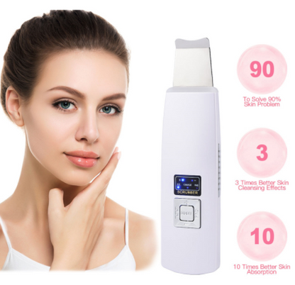 Ultrasonic Skin Scrubber Face Cleanser Blackhead Acne Removal