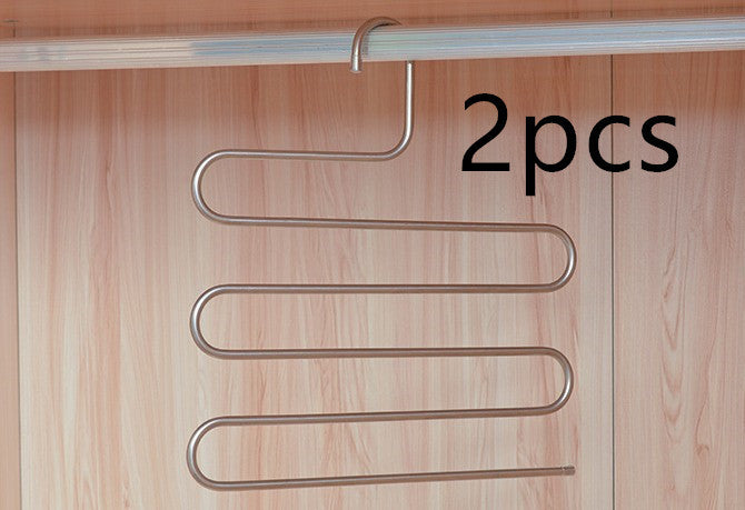 Magic non-slip s-type home pants rack