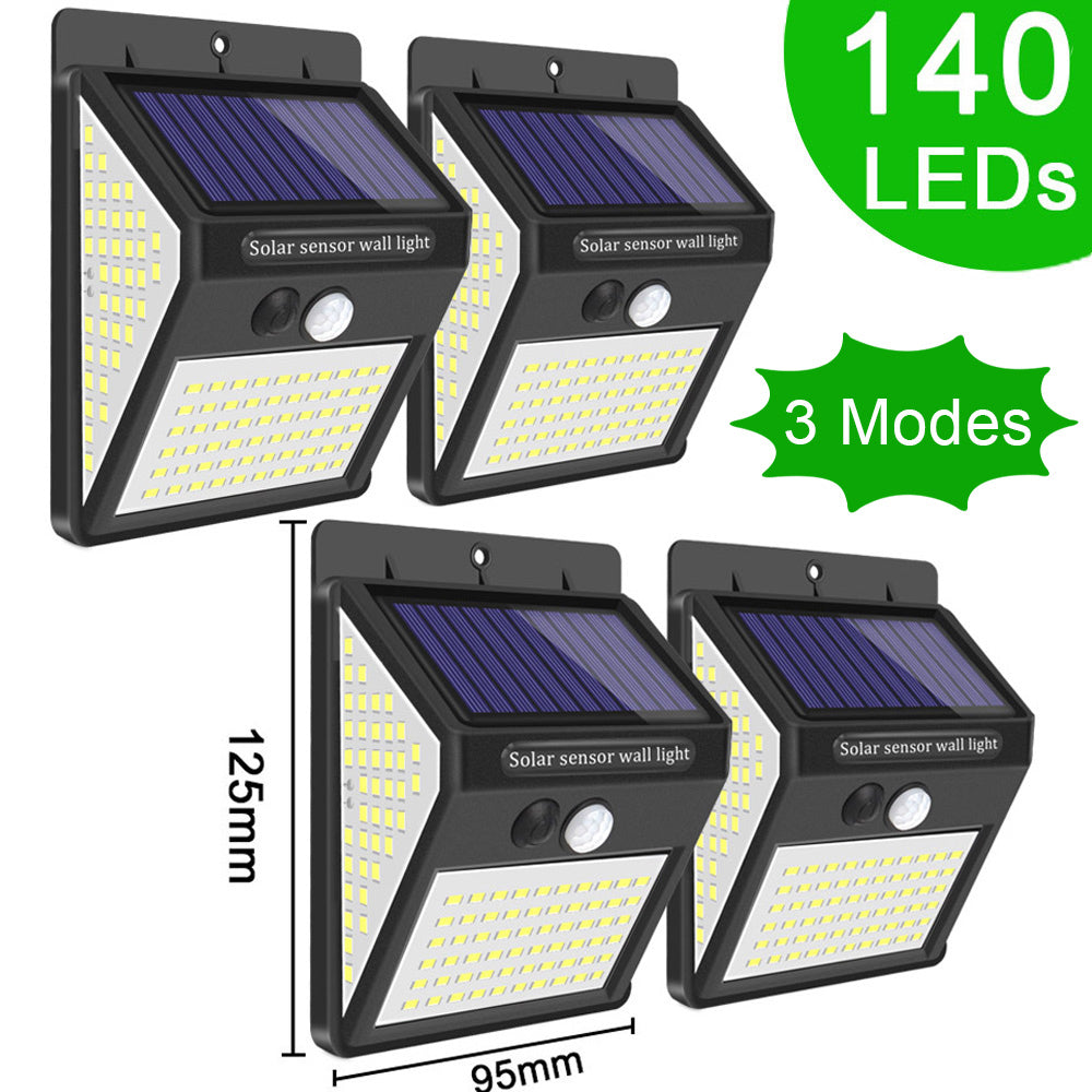 3 Mode 140 Led Garden Solar Security Lights Outdoor Motion