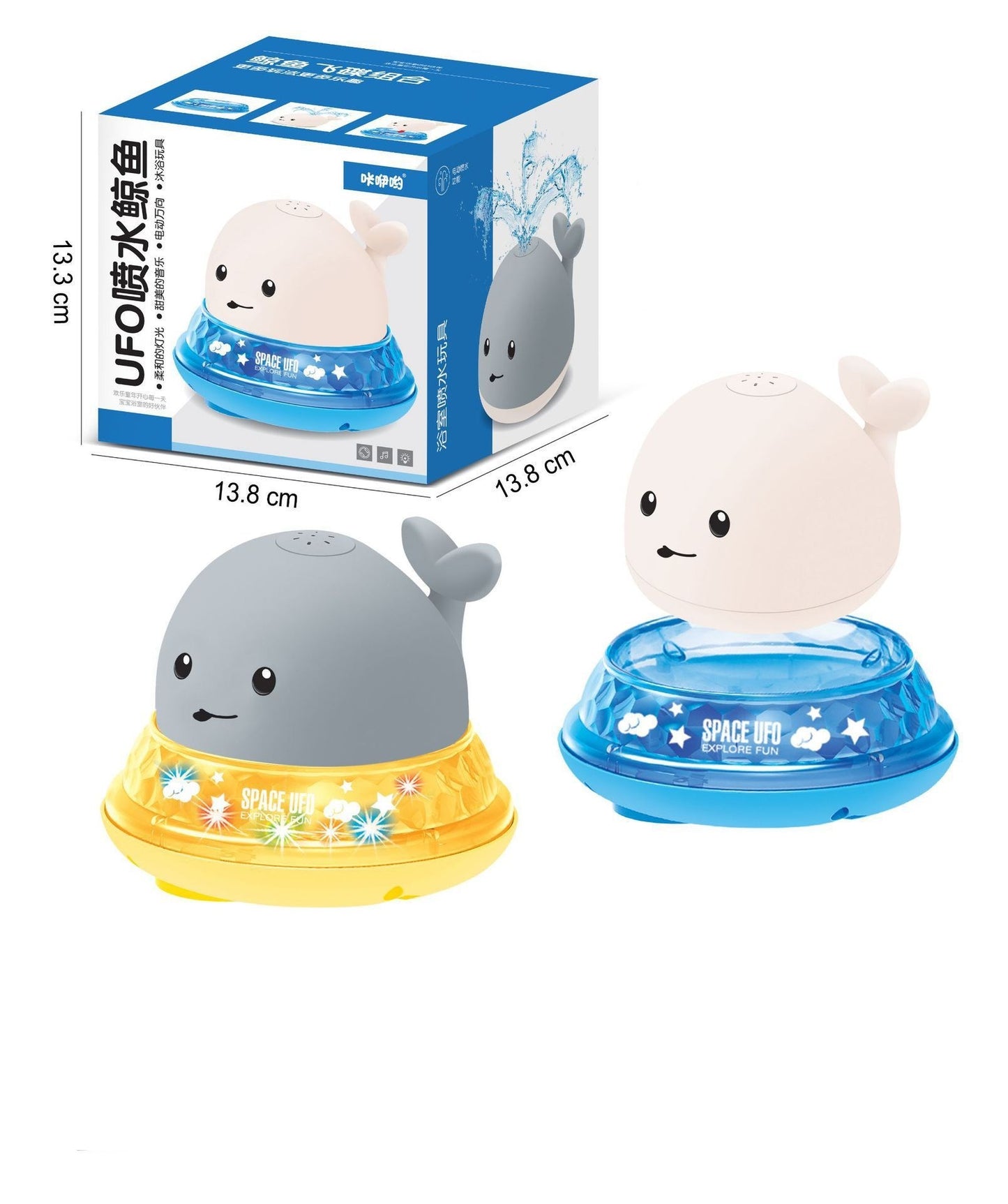 Baby Cute Cartoon Whale Floating Spraying Water Bath
