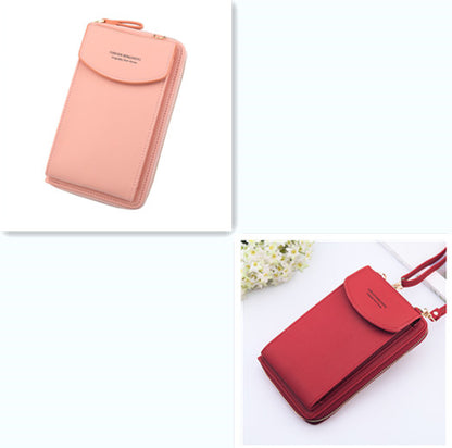 Mobile Phone Bag Zipper Women Diagonal Bag