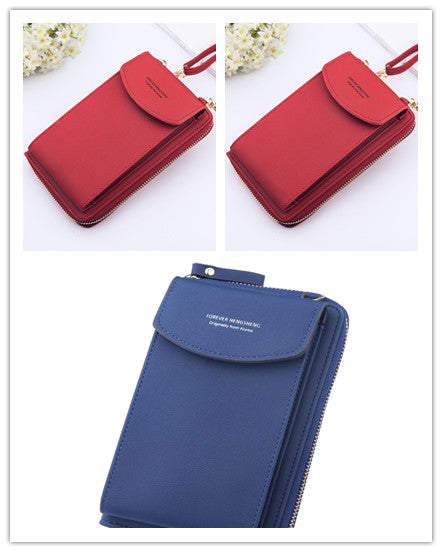 Mobile Phone Bag Zipper Women Diagonal Bag